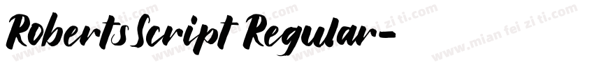 RobertsScript Regular字体转换
